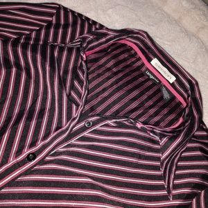 Stylish black and pink button down top